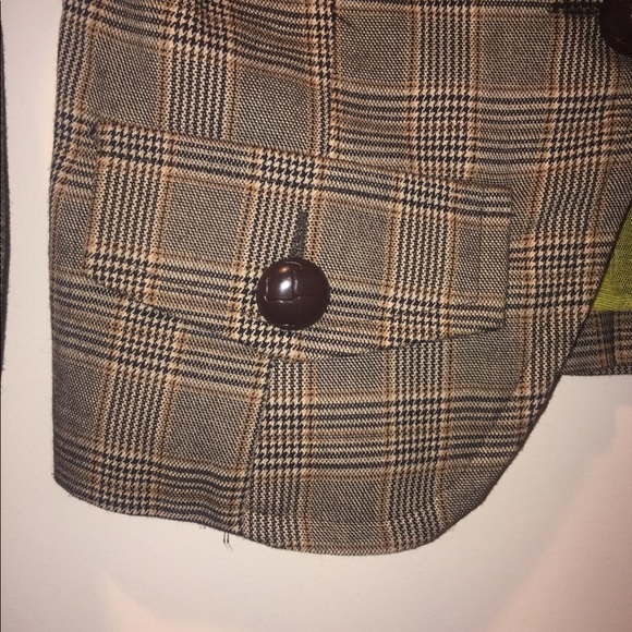 Refuge Faux Fur Plaid Blazer - Picture 4 of 5